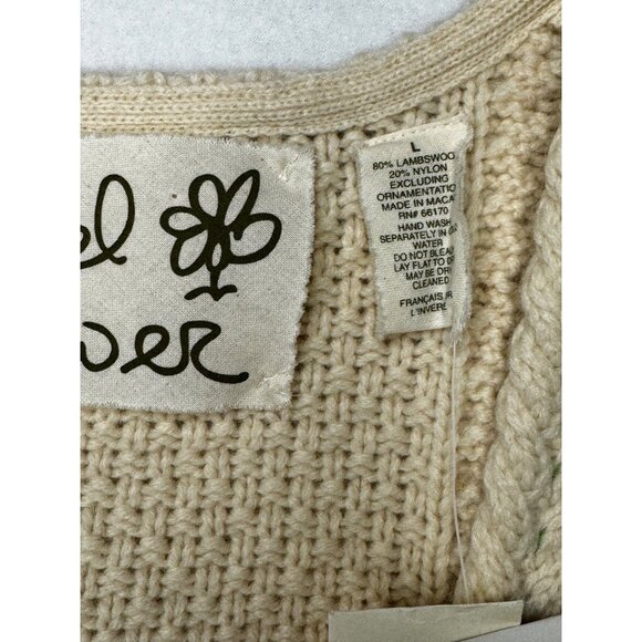 Anthropologie Field Flower Lambswool Sweater Vest Cardigan - Picture 5 of 8